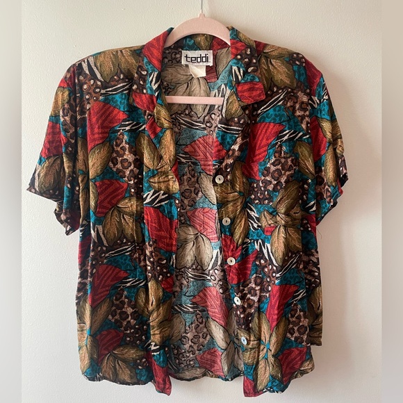 VINTAGE patterned blouse - Picture 1 of 4